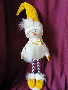 Сніговик 75см. Іграшка на ніжках. Декор новорічний. Гном скандинавський. Ельф інтерєрний Різдвяний ельф, санта клаус