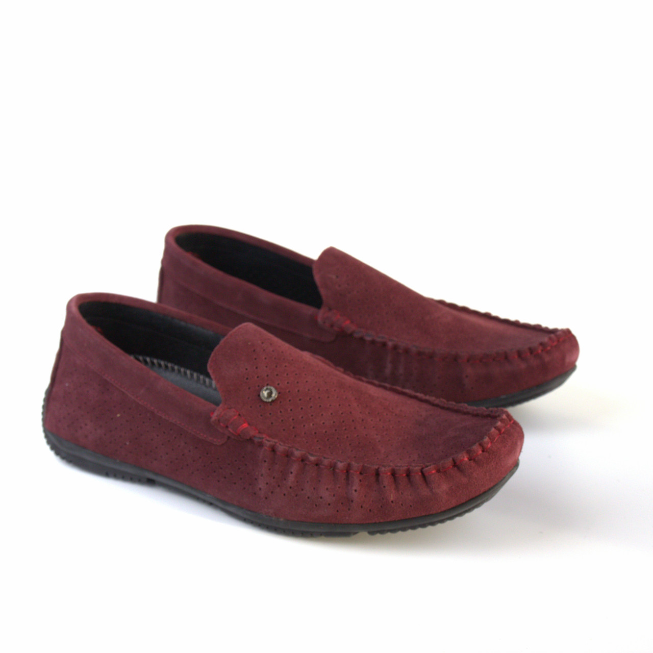 Мокасини чоловічі перфоровані літні бордові взуття Rosso Avangard Guerin M4 Perf Bordeaux, фото 1