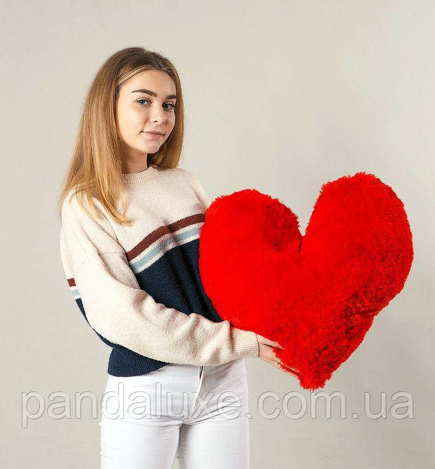 Плюшева м'яка іграшка подушка Серце червоне, фото 1