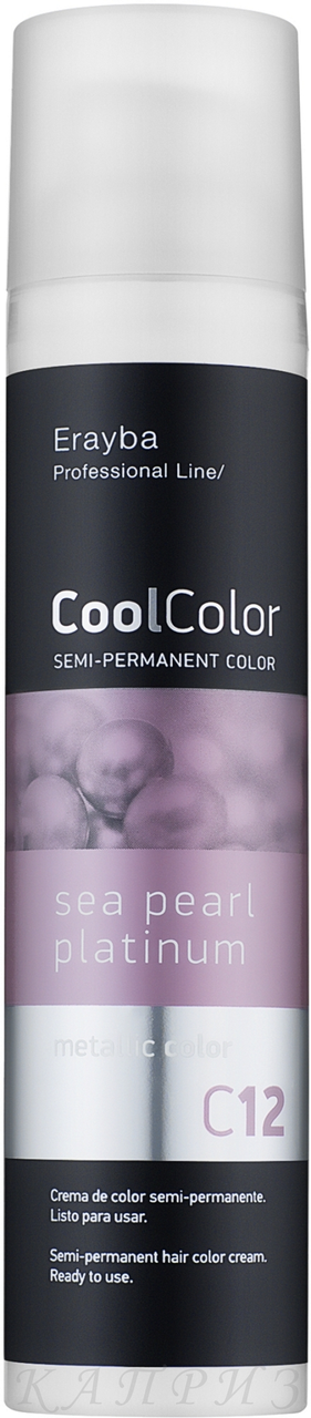 Напівперманентна фарба Erayba Cool Color C 12 перлинно-платиновий 100 мл, фото 1