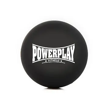 Масажний силіконовий м'яч PowerPlay PP-4354 Silicone Lacrosse Ball (6.3см.) Чорний