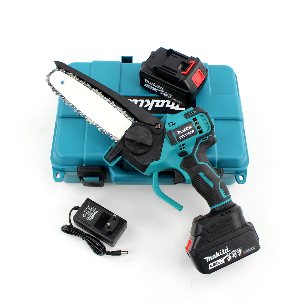 Акумуляторна міні-пила Makita DUC190ZW (36V, 6Аh, шина 20 см) Китай. З напівавтоматичним змащенням ланцюга