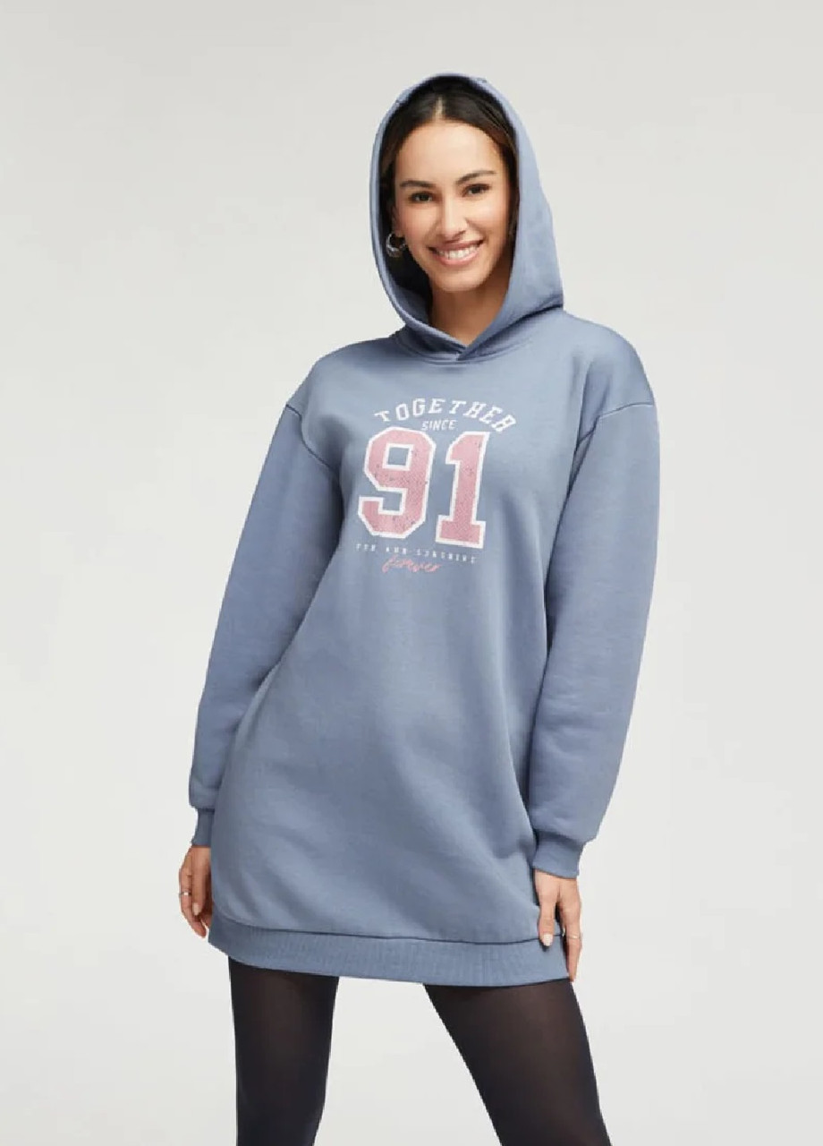 Туніка жіноча з флісовим начісом капюшон, фото 1