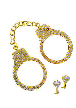 Наручники Taboom Bondage in Luxury Diamond Wrist Cuffs Gold, фото 1
