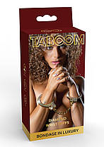 Наручники Taboom Bondage in Luxury Diamond Wrist Cuffs Gold, фото 4