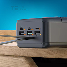 Повербанк XO PR159 PD20W 60000 mAh зі швидкою зарядкою повербанк для смартфона планшета - Чорний, фото 4