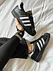 Кросівки Adidas Superstar Black White Чорні Взуття Адідас Суперстар шкіра повсякденні демісезон унісекс, фото 7