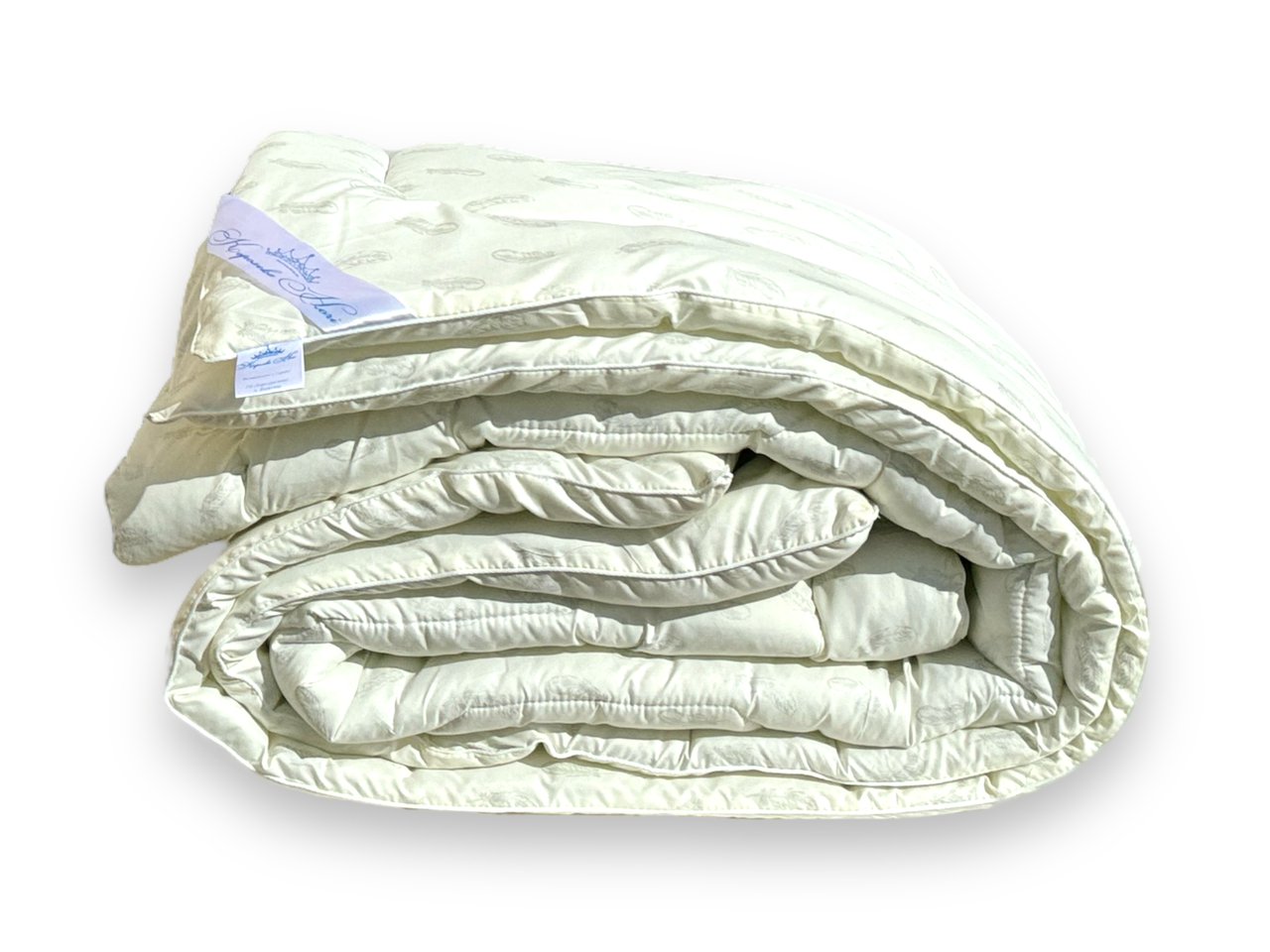 Ковдра зимова (Бамбукове волокно) від виробника Королева Ночі | Полуторна 145х210 | Пір'я на молочному, фото 1