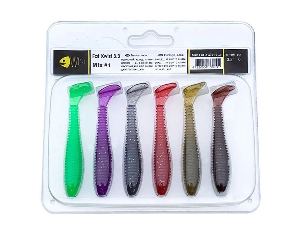 Силікон Wist Fat Xwist Boost 3,3" 6шт. Mix #1