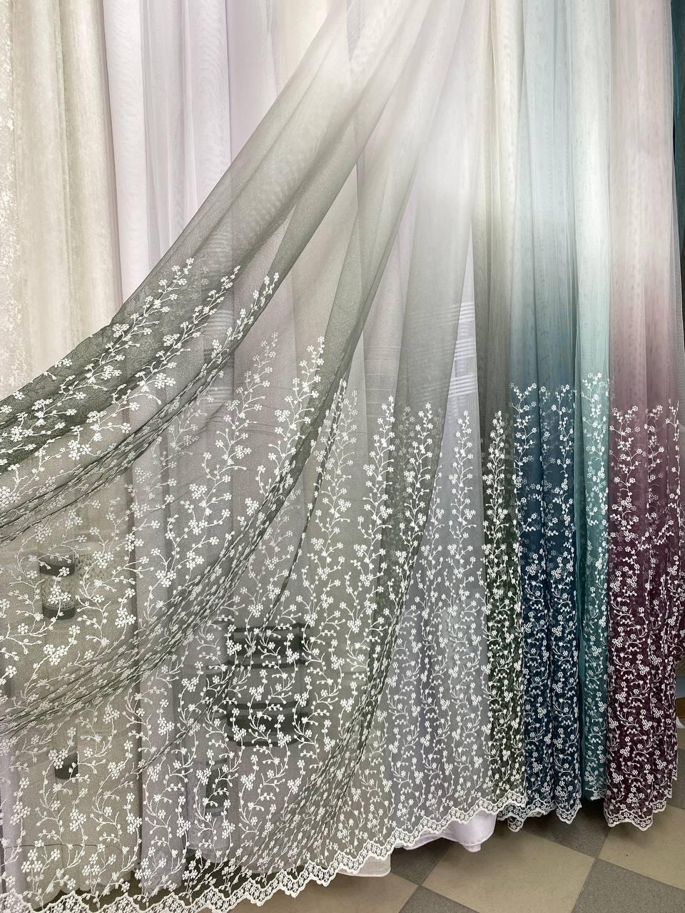 Тюль АМБРЕ  заввишки 2,9 м. Хакі