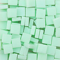 Шматочки мозаїки 0,5*0,5 см Колір салатовий (200 штук 12 грам) з акрилової смоли. Форма квадрат.