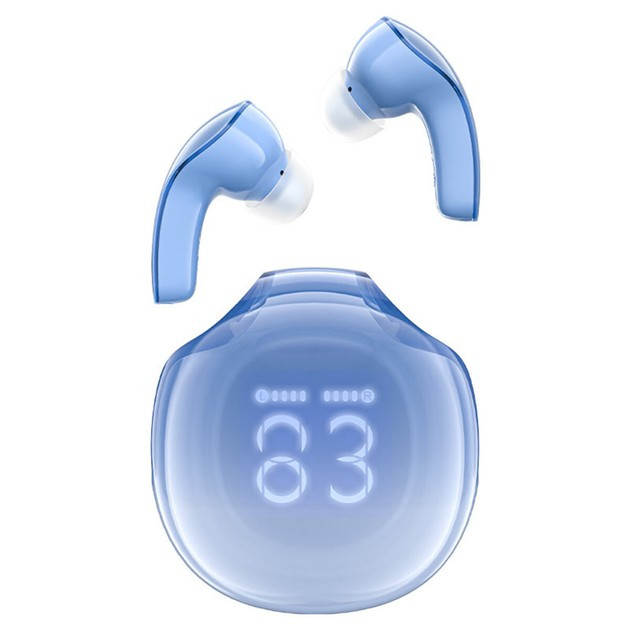 Навушники бездротові ACEFAST T9 Crystal (Air) color bluetooth earbuds блакитні