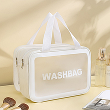 Органайзер на 2 відділення Washbag. Розмір 30х20х14 см. Білий колір