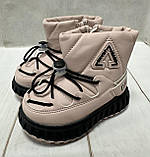 Зимові чоботи для дівчаток луноходи  W.Niko рожеві 23-27, фото 3