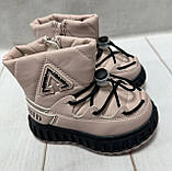 Зимові чоботи для дівчаток луноходи  W.Niko рожеві 23-27, фото 6