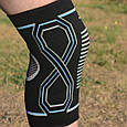 Наколінники спортивні PowerPlay PP-4099 Knee Support Чорно/Сині L/XL (пара), фото 6