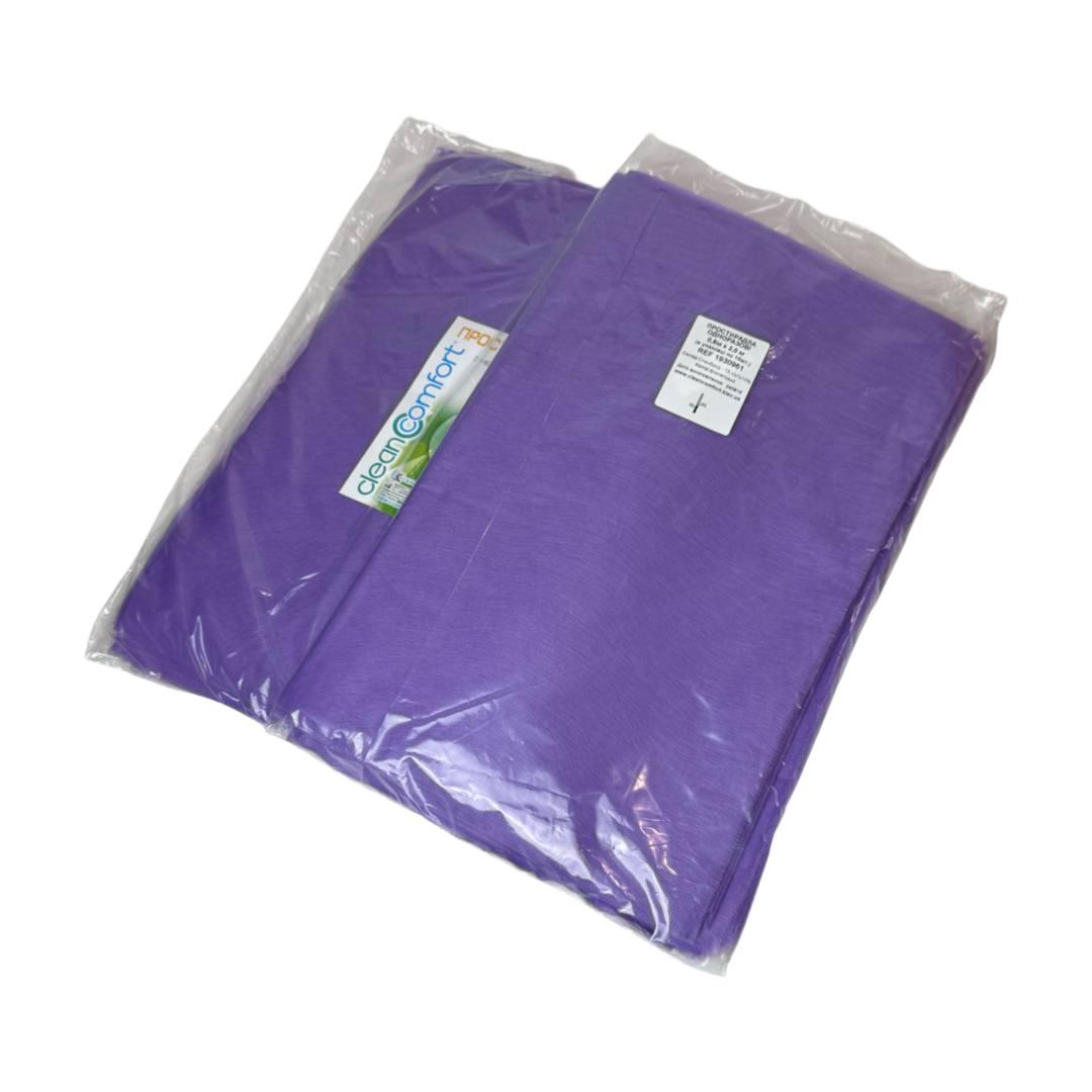 Простирадла одноразові нарізні CleanComfort розмір 0,8 * 2 п.м. (10 шт), щільність 15 г/м2, колір бузковий