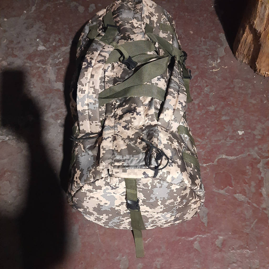 Баул рюкзак ЗСУ армійський, сумка військова тактична піксель та олива 120 літрів. Власне виробництво - фото покупців 3