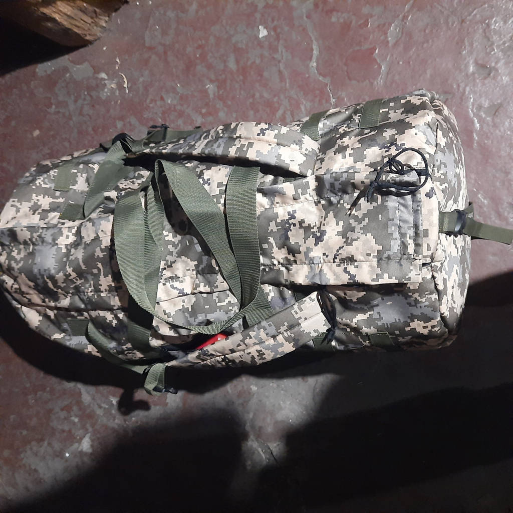 Баул рюкзак ЗСУ армійський, сумка військова тактична піксель та олива 120 літрів. Власне виробництво - фото покупців 5