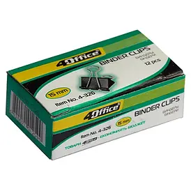 Біндери "4OFFICE" /4-326/ 15 мм/ 12 штук