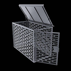 Бокс для генератора 1500х1000х1000 перфорований із замком дверима Антивандальний Вуличний Короб Будка метал