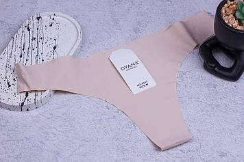 Стринги жіночі безшовні, труси жіночі Dyana, розмір M, бежеві