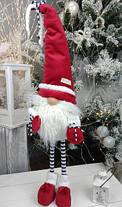 Іграшка різдвяна 75см Гном. Ельф Скандинавський, санта клаус новорічний, іграшка м'ягка