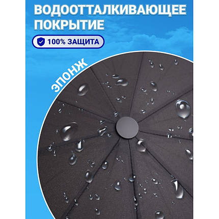Парасоля зі зручною ручкою, Хороша чоловіча парасолька напівавтомат, Парасоля міцна, KB-747 Парасолька легка, фото 1