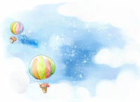 Детские Фотообои "Воздушные шары в небе" - Любой размер! Читаем описание!