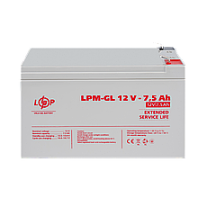 Акумулятор гелевий LPM-GL 12V - 7.5 Ah, фото 3