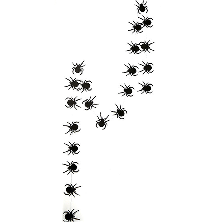 Гірлянда Павуки на Хелловін 3 м чорний, фото 1