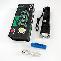 Ліхтар для використання в темряві Bailong BL-P03-P50, Потужний ліхтарик для будинку HK-811 із зарядкою, фото 3