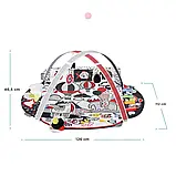 Килимок розвиваючий ігровий Kinderkraft 4SMART (м'ячики, стрічки, елементи, що шелестіть, картки, дзеркало), фото 11