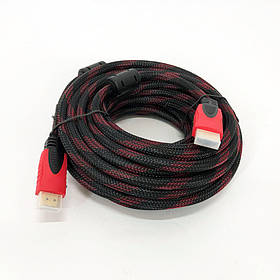 Кабель HDMI - HDMI 10m посилений в обмотці CU-234 10м шнур