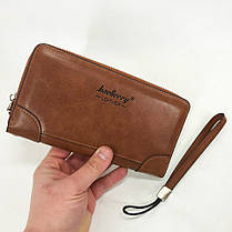 Подарунок для чоловіка шкіряний гаманець Baellerry leather brown, Гаманець з відділами CM-801 для карток, фото 6