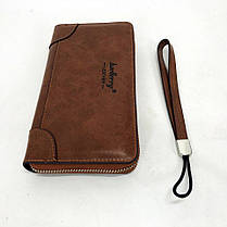 Подарунок для чоловіка шкіряний гаманець Baellerry leather brown, Гаманець з відділами CM-801 для карток, фото 4