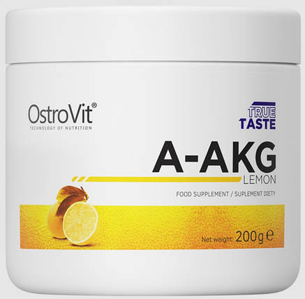 Аргінін амінокислота OstroVit A-AKG 200 г Лимон, фото 1