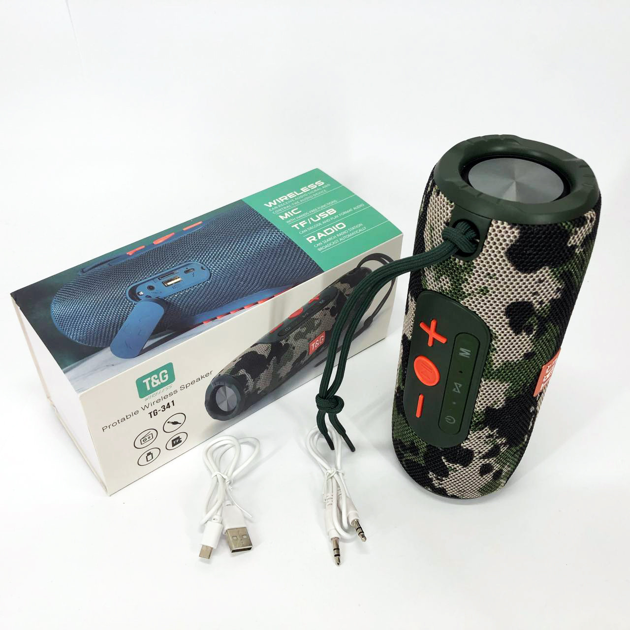 Переносна колонка для вулиці TG341, Портативна колонка з Bluetooth, Блютуз колонка з флешкою GP-904 і радіо