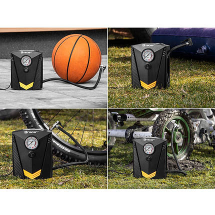 Портативний акумуляторний pump 12V, Компресор автомобільний, Автомобільний компресор для GT-296 шин коліс, фото 1