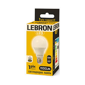Лампа LED LED L-A60, 12W, E27, 4100K,1100Lm 11-11-88 Lebron
