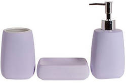 Набір аксесуарів "Violet Classic" для ванної кімнати: дозатор для мила, підставка, мильниця.