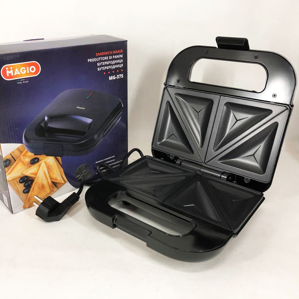 Бутербродниця мультимейкер MAGIO MG-375, Професійна електрична бутербродниця, VG-357 Сендвічниця бутербродів