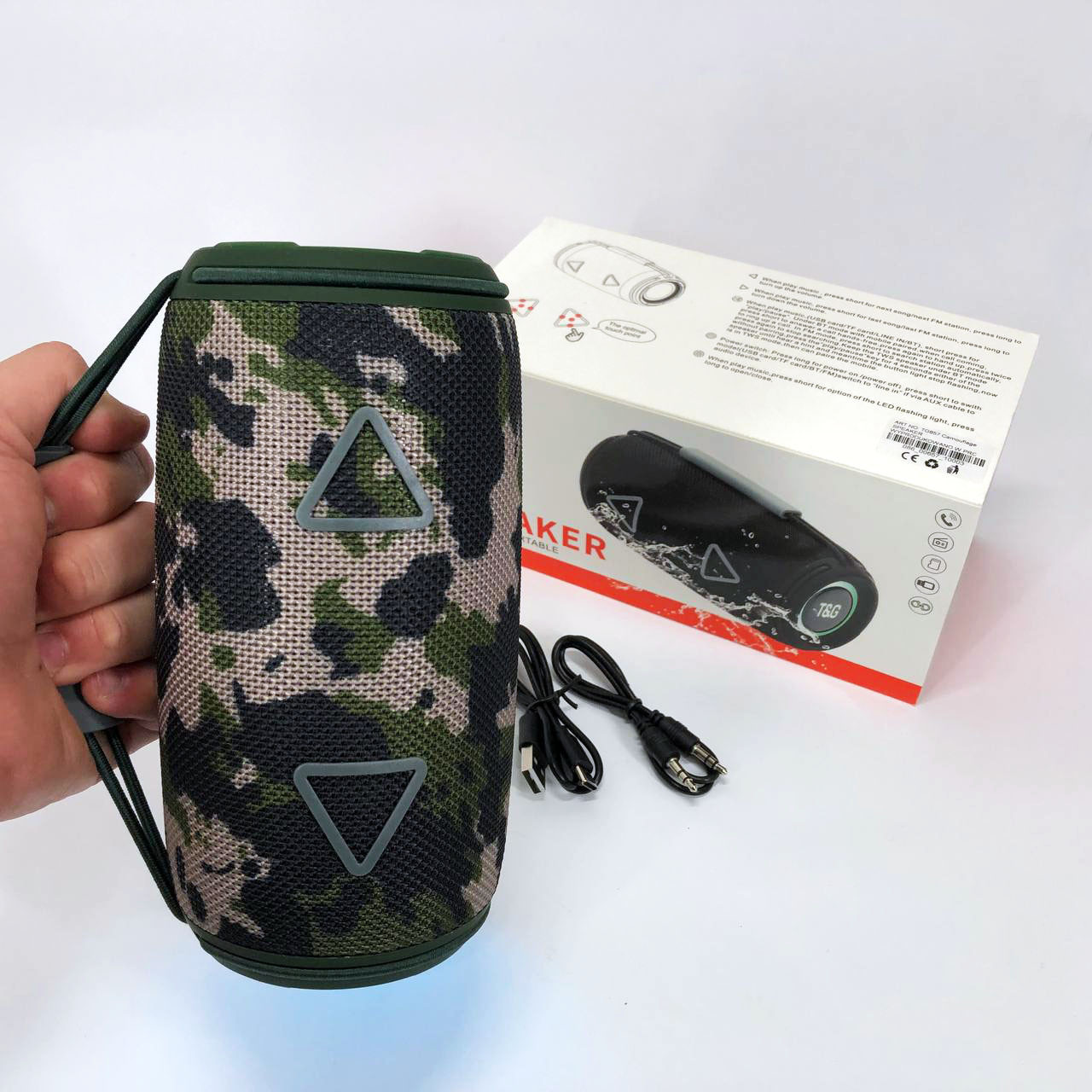 Блютуз колонка з флешкою TG657, Колонки дорожні, Bluetooth стерео колонка SQ-503 з радіо