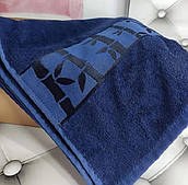 Махрове простирадло Belizza "Gold Lacivert" 200х220см