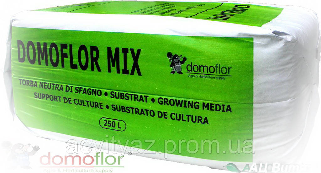 Торф'яної субстрат ДОМОФЛОР МИХ 3 / DOMOFLOR MIX 3, 250 літрів