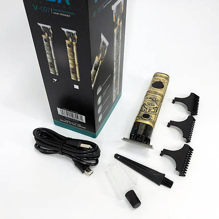 Професійна машинка для стрижки голови VGR V-097, Електрична машинка для стрижки, Тример KI-733 для вусів, фото 1