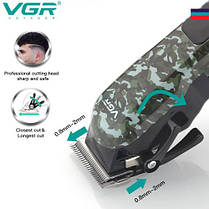 Бездротова машинка для стрижки для дому VGR V-665, Професійна машинка для JD-990 гоління голови, фото 4