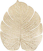 Набір 4 сервірувальних килимка Margrese Monstera Gold 32х38см, плейсмат (підтарільники)