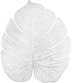 Набір 4 сервірувальних килимка Margrese Monstera Silver 32х38см, плейсмат (підтарільники)