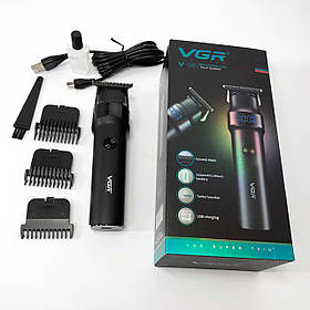 Тример для стрижки бороди акумуляторний VGR V-987, Професійний тример RT-726 для гоління